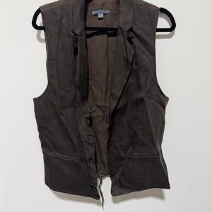 Brown Button-Up Vest